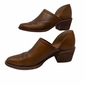 Madewell  “The Brady” low-cut bootie in Chestnut Brown Leather Size 6